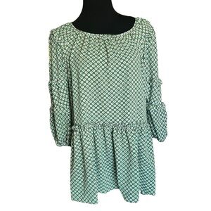 Max Studio Green Dress with Flowers | Size XS